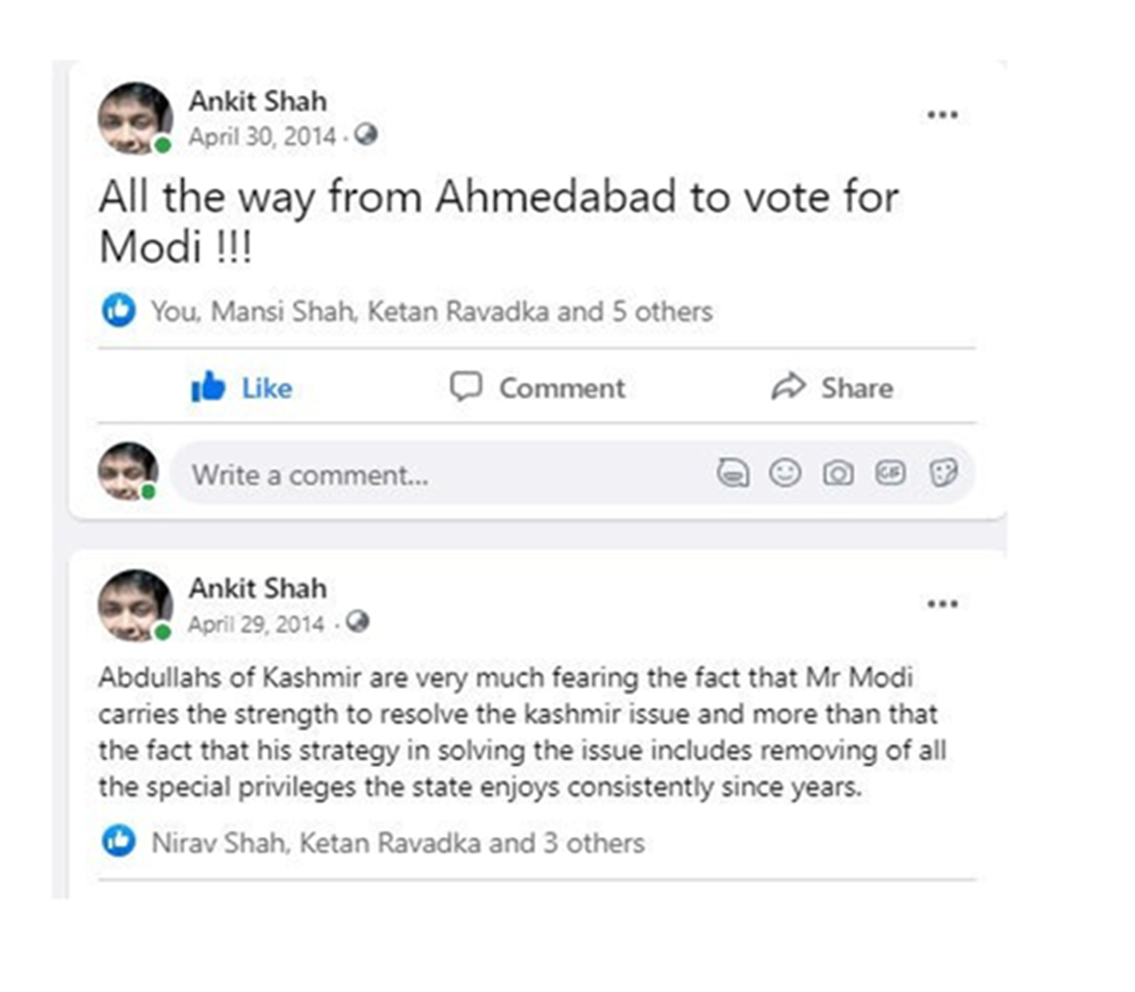 Screenshot of the original post