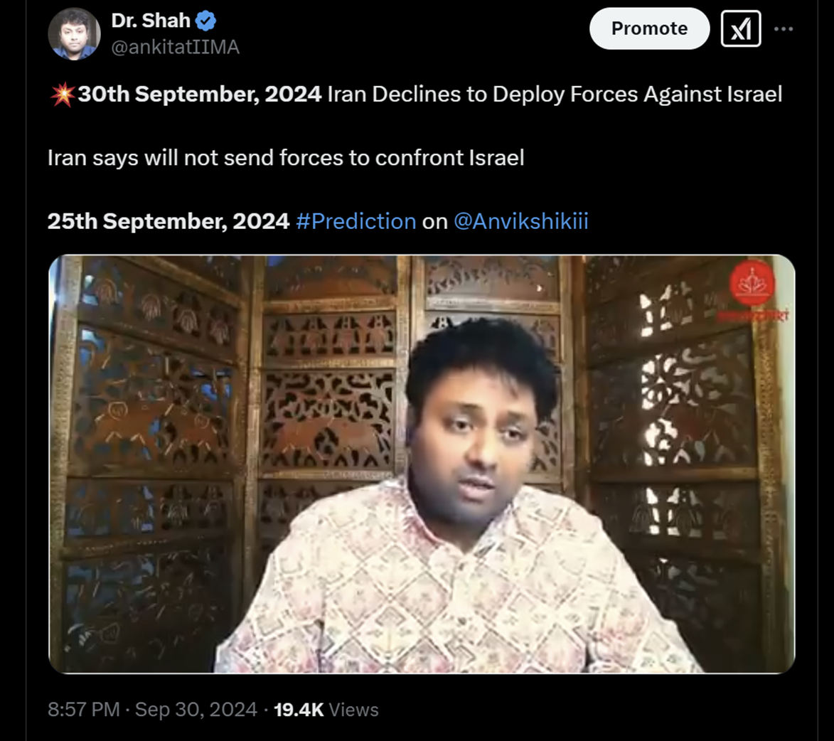 Screenshot of the original post