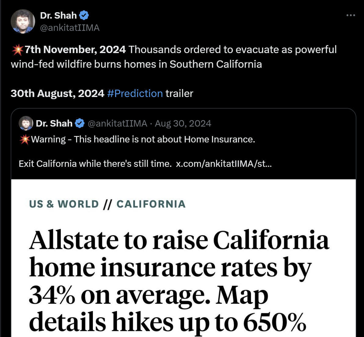 Screenshot of the original post