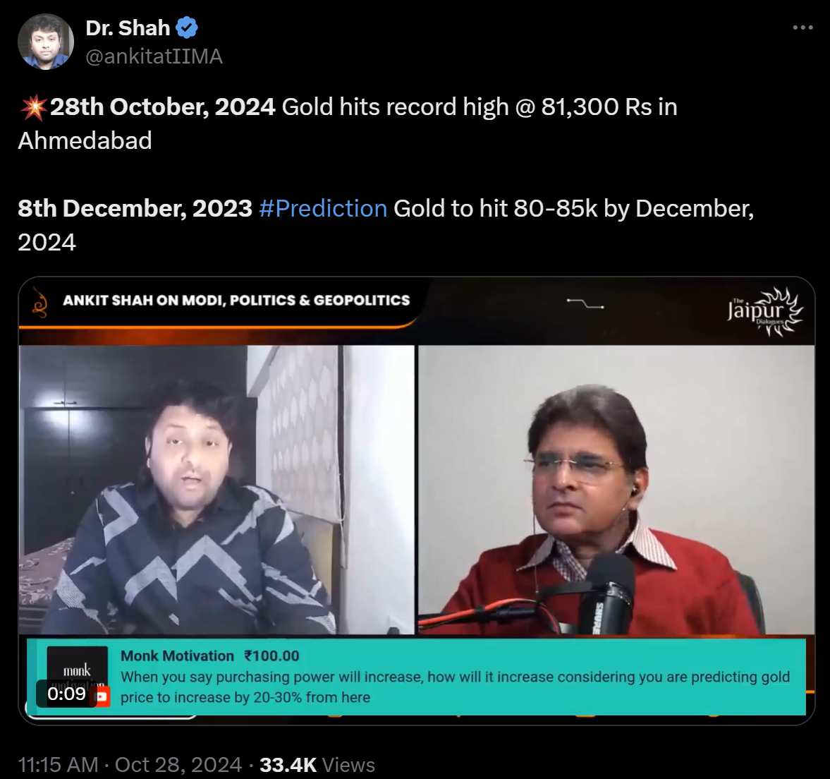 Screenshot of the original post