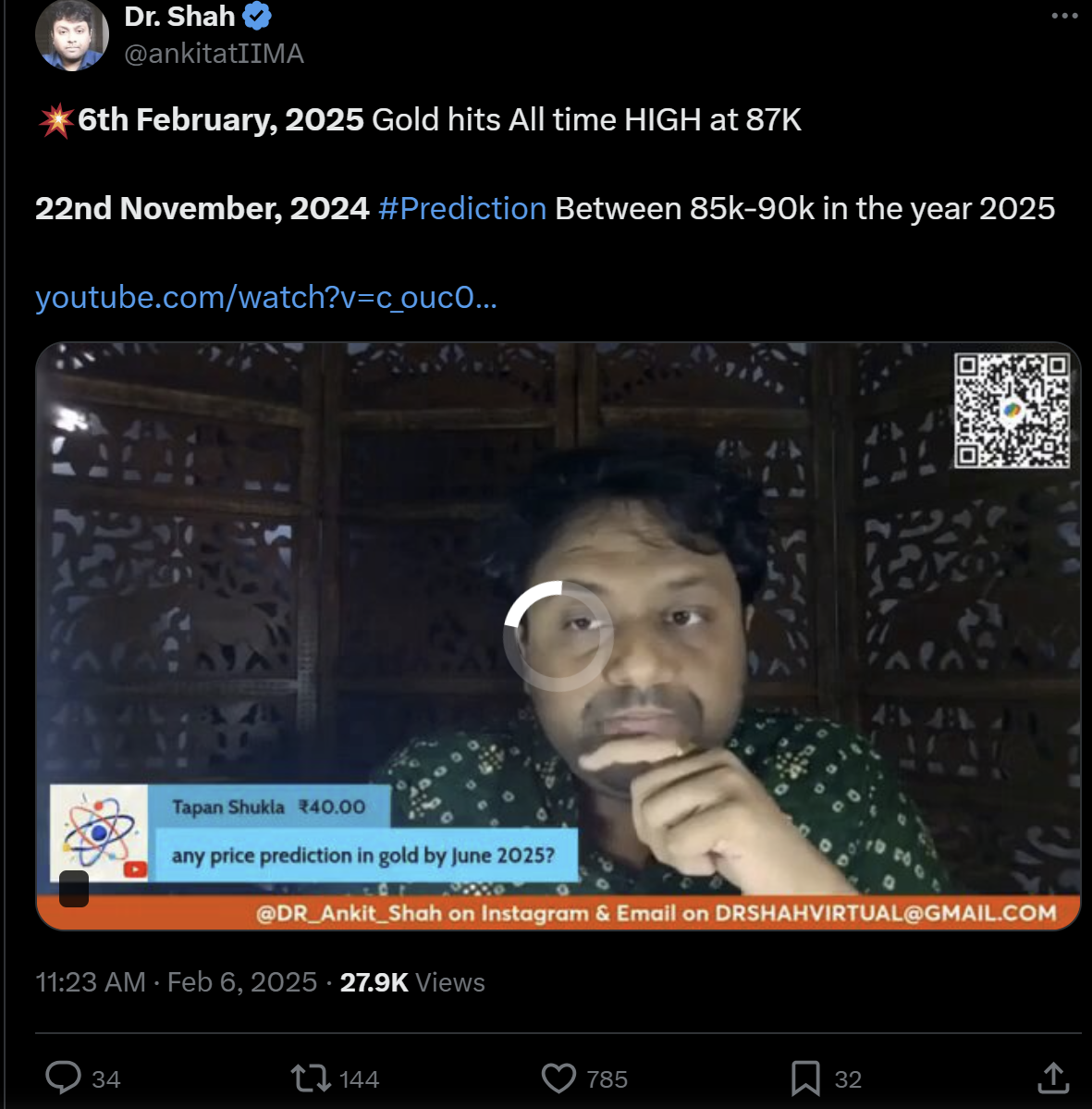 Screenshot of the original post