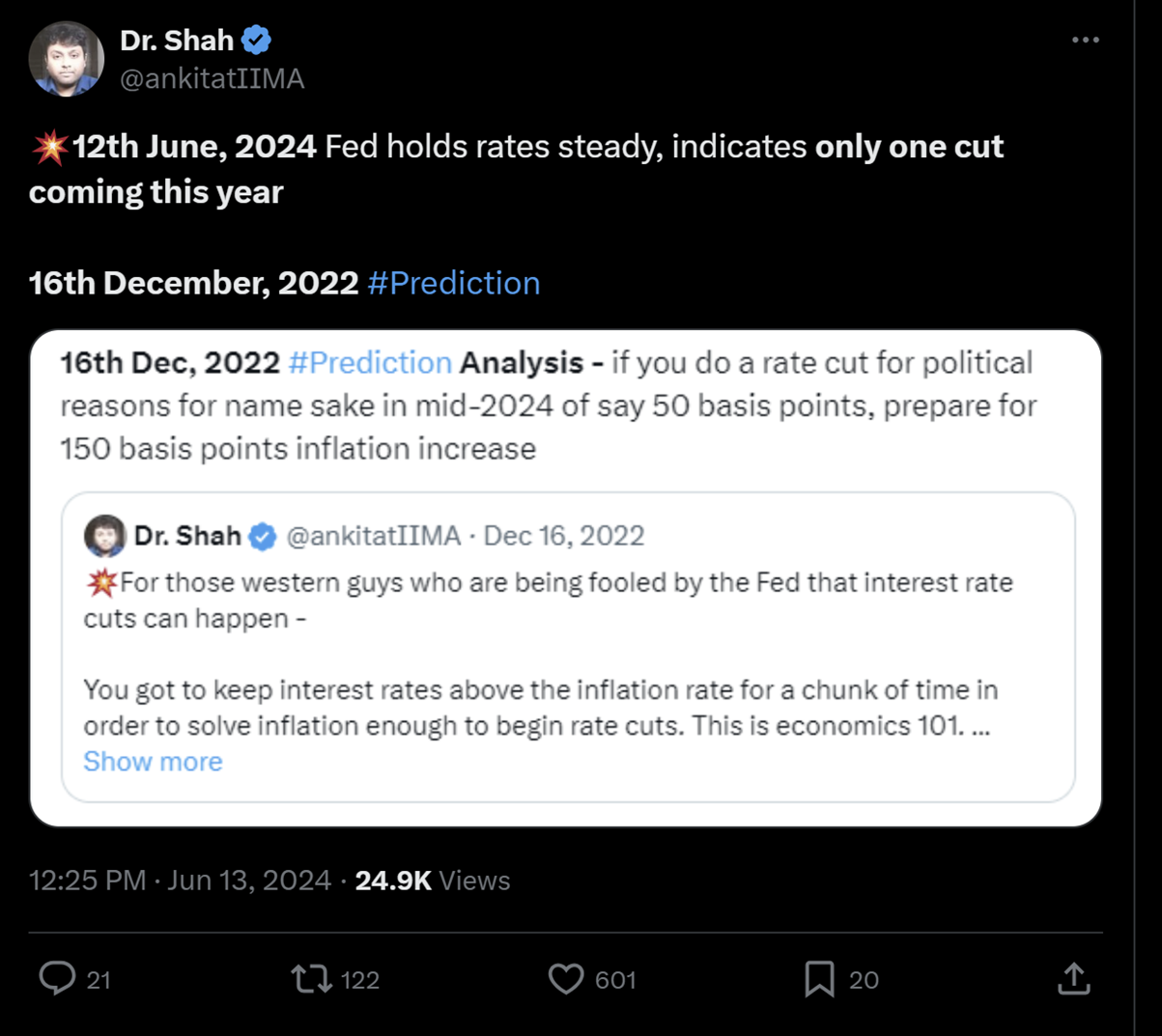 Screenshot of the original post