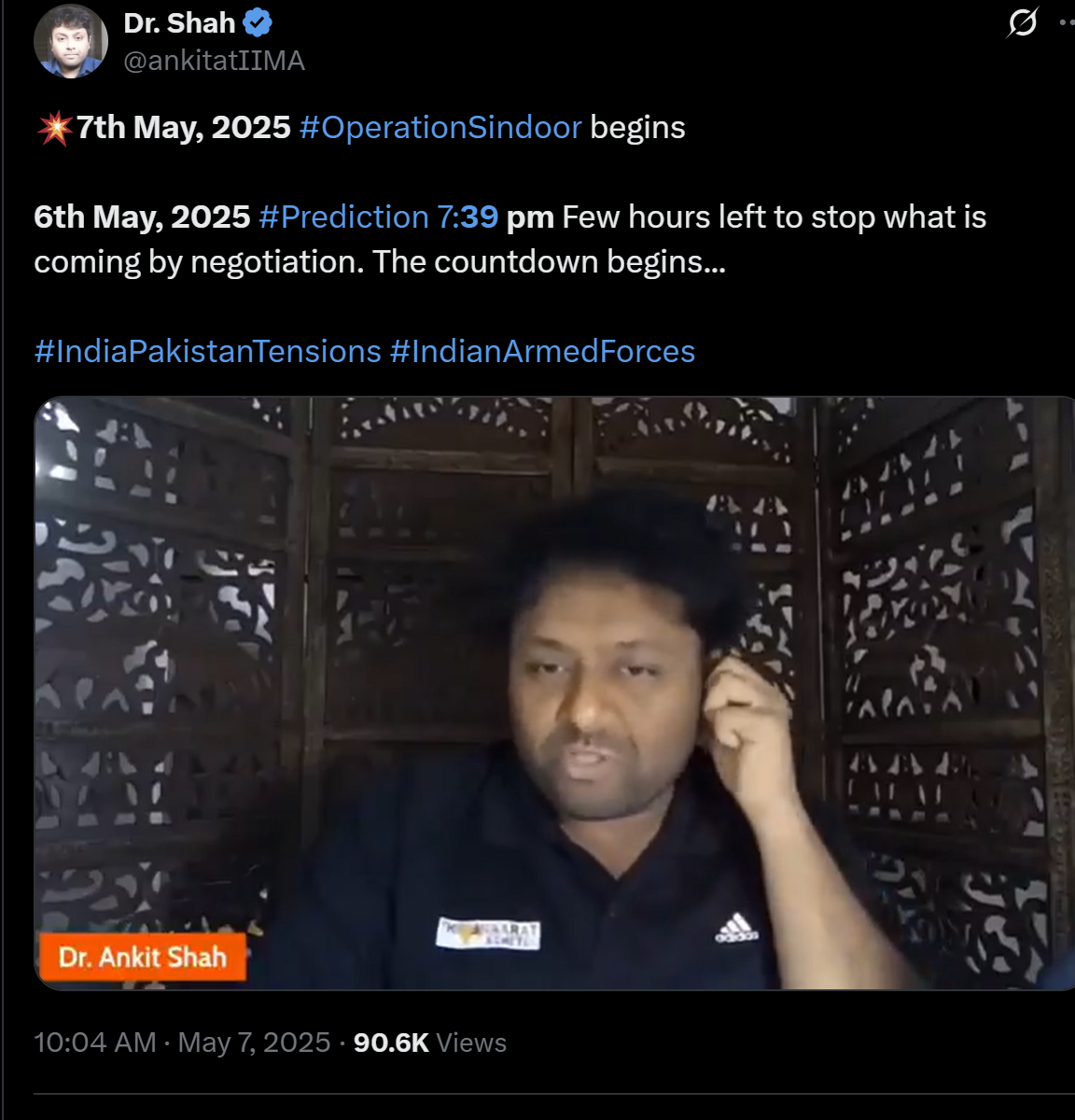 Screenshot of the original post