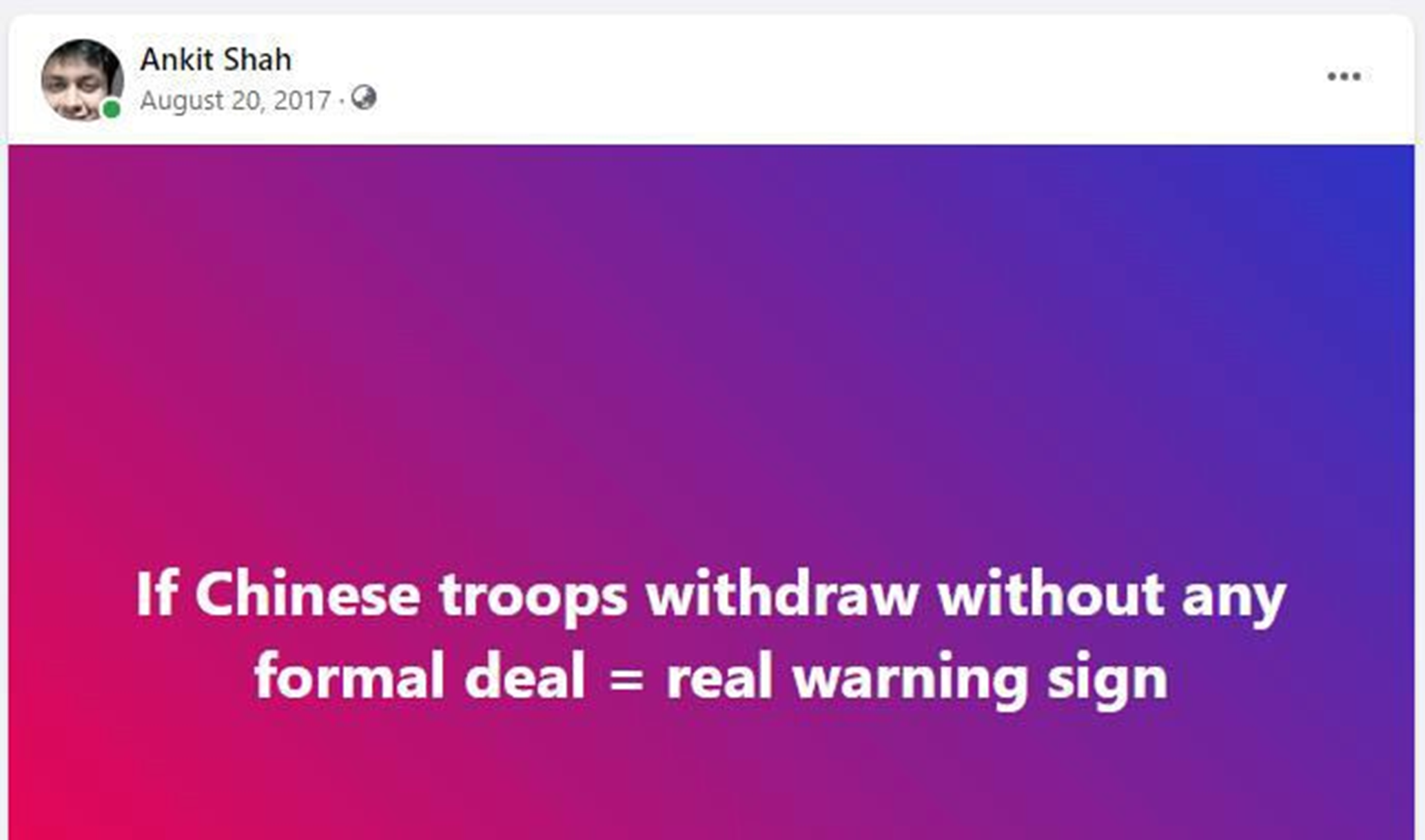 Screenshot of the original post